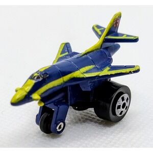 1988 Micro Machines Road Champs Jet Plane Blue Yellow